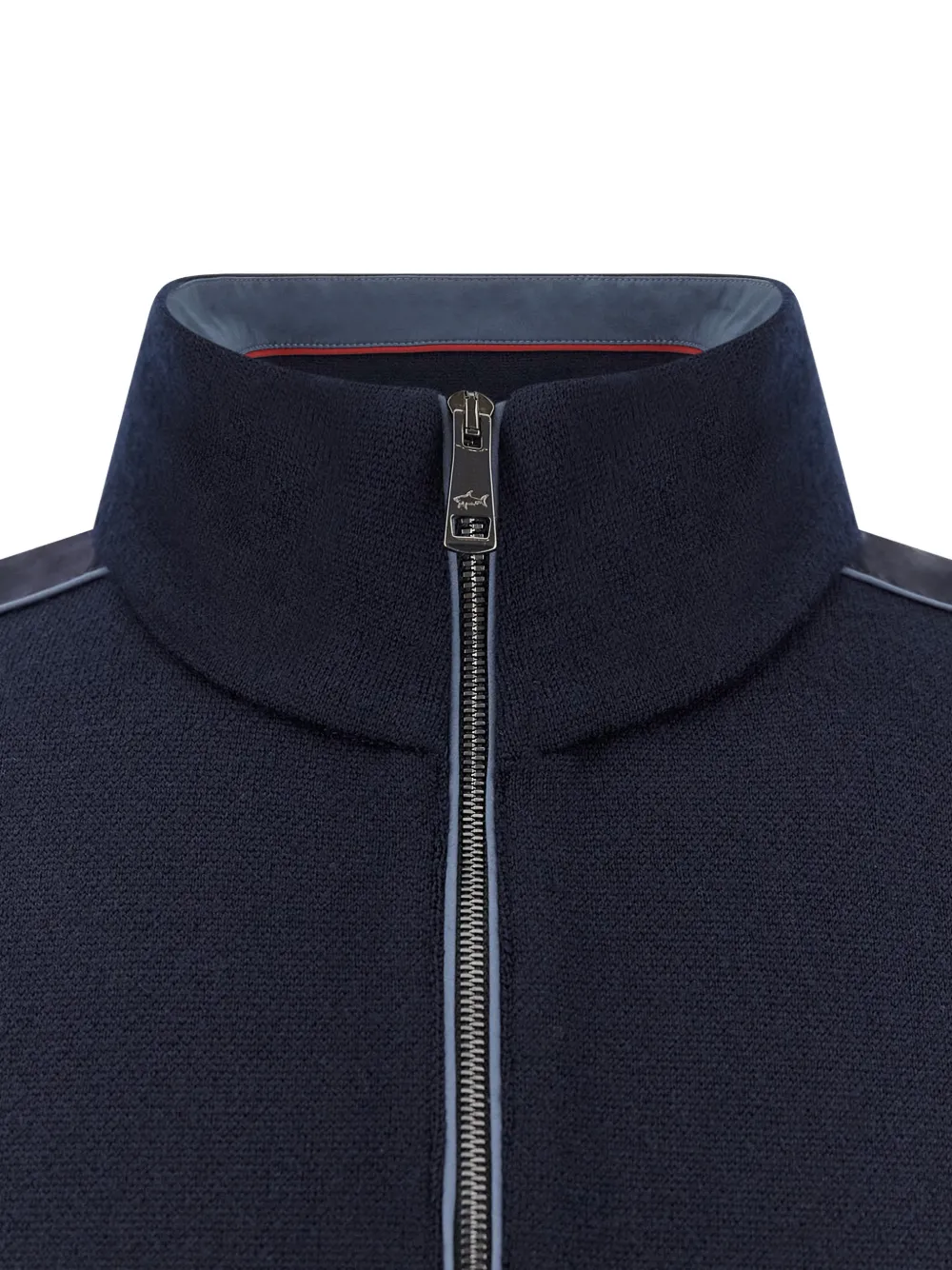 Paul & Shark zip-up wool cardigan Blauw