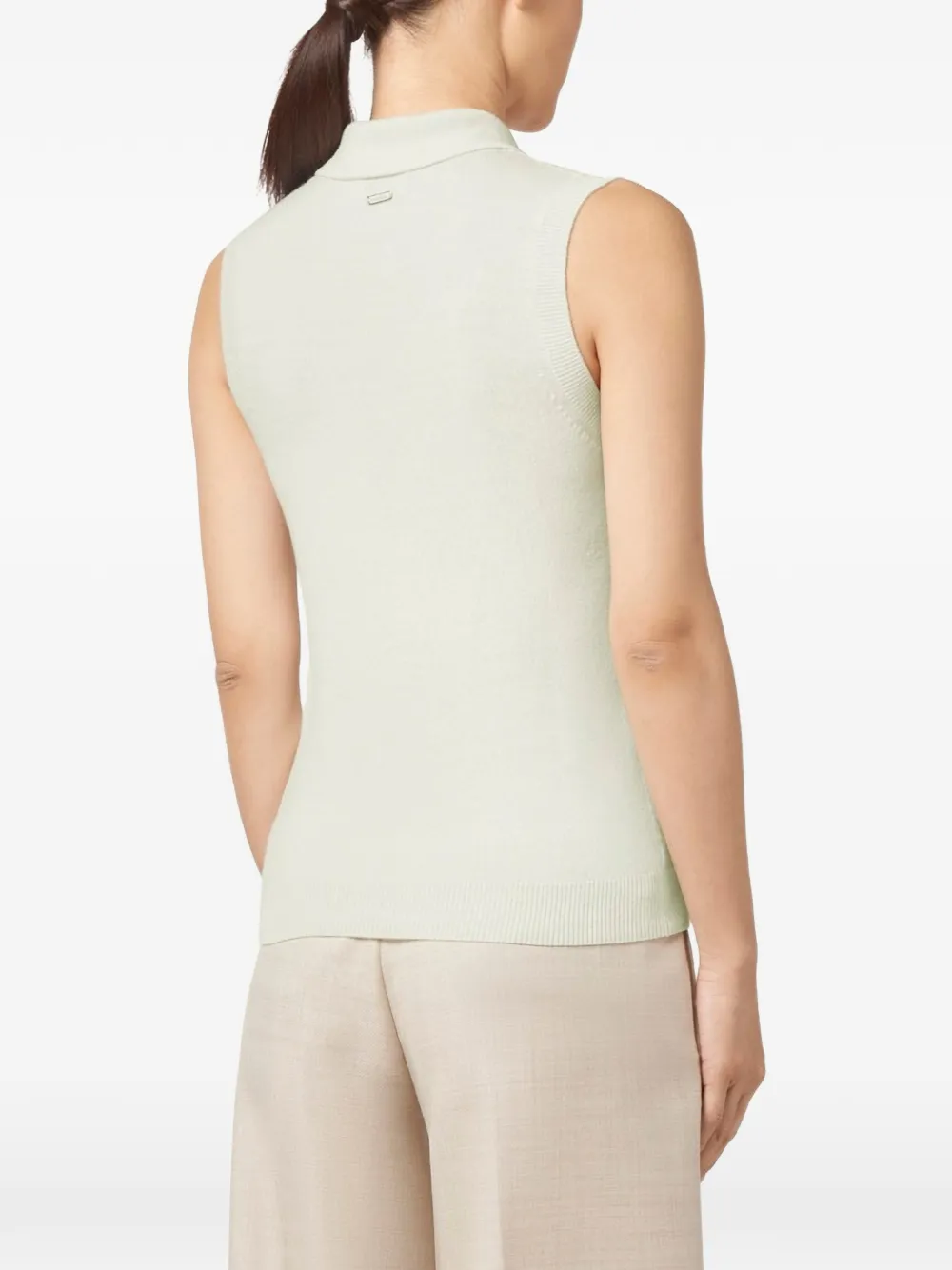 Paul & Shark sleeveless knitted polo shirt Beige