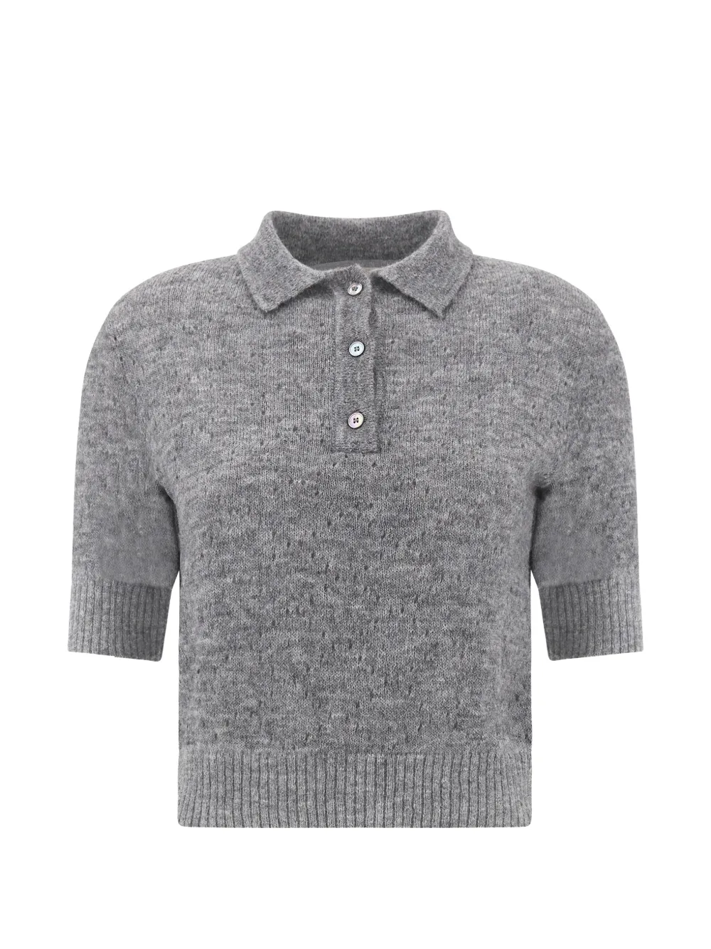 Paul & Shark Gebreid poloshirt Grijs