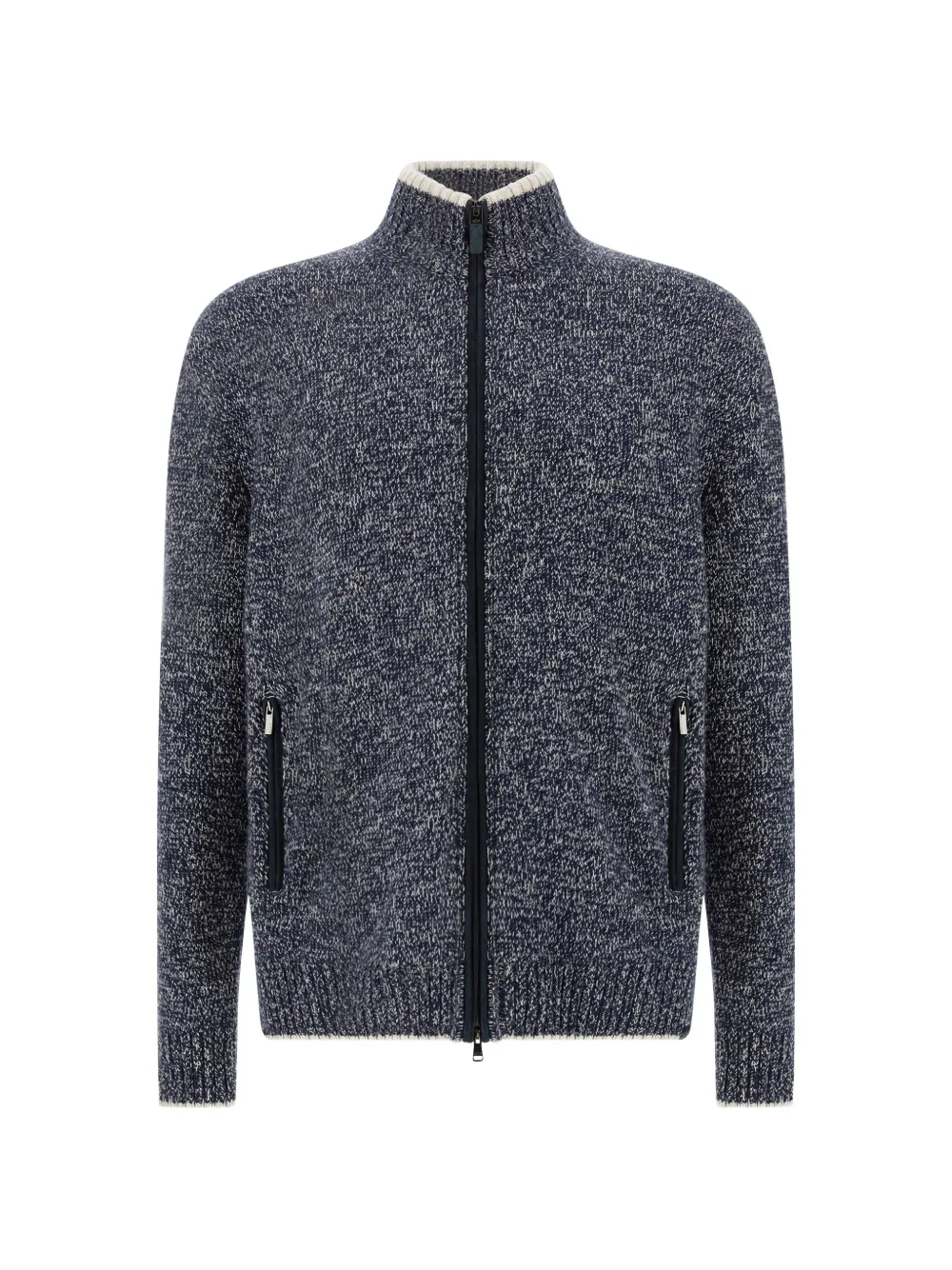 Paul & Shark zip-up marl-knit cardigan - Blau