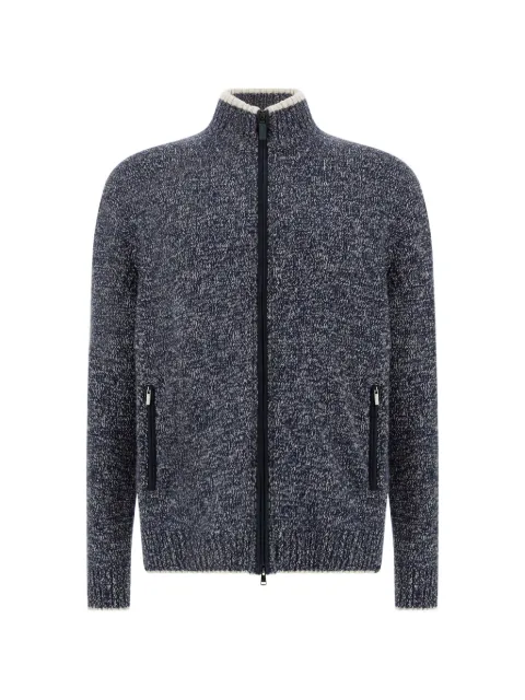 Paul & Shark zip-up marl-knit cardigan