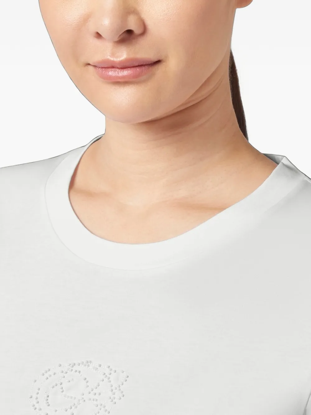 Paul & Shark Supima beaded-logo T-shirt Wit