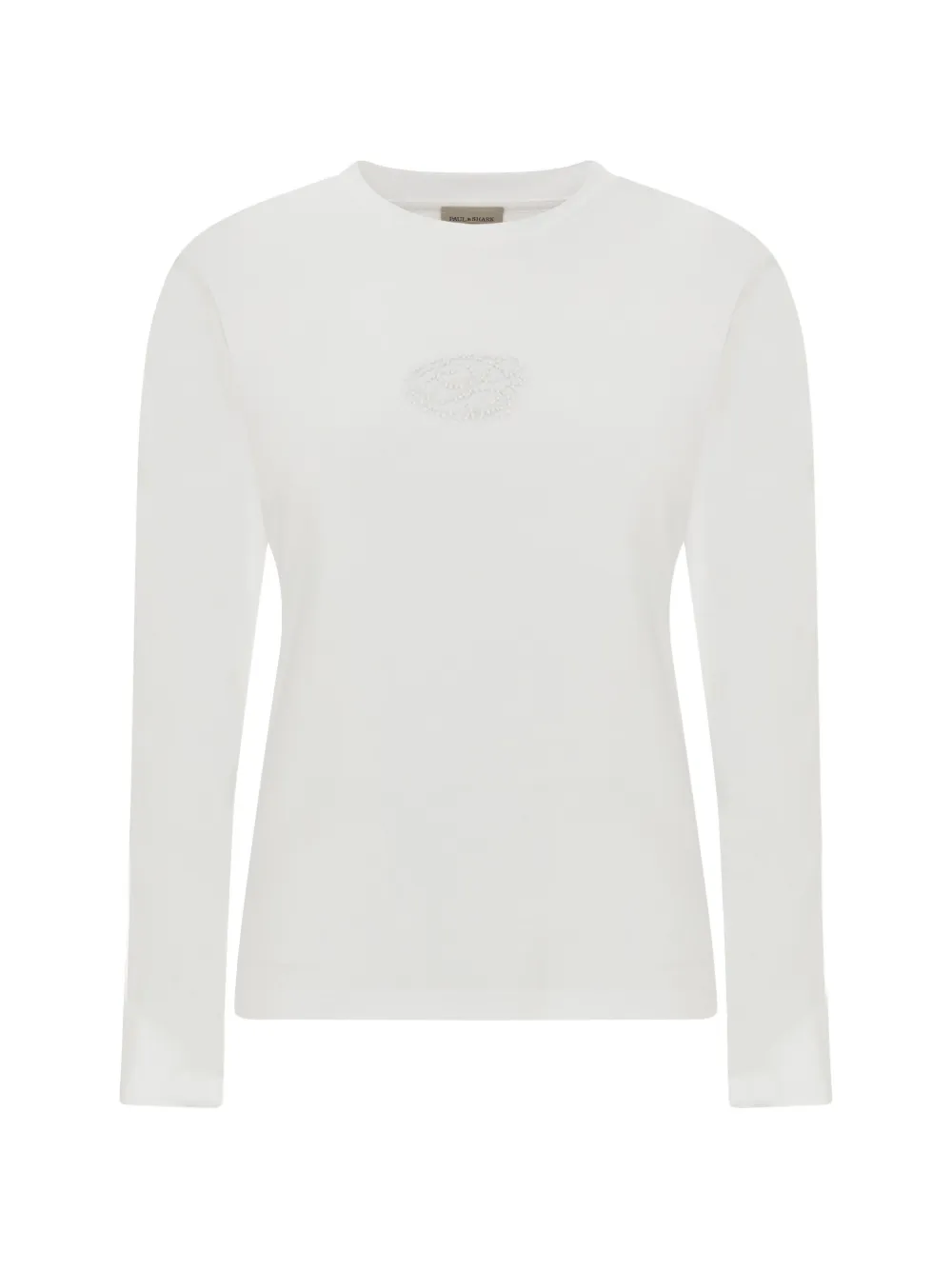 Paul & Shark Supima® Beaded-logo T-shirt In White