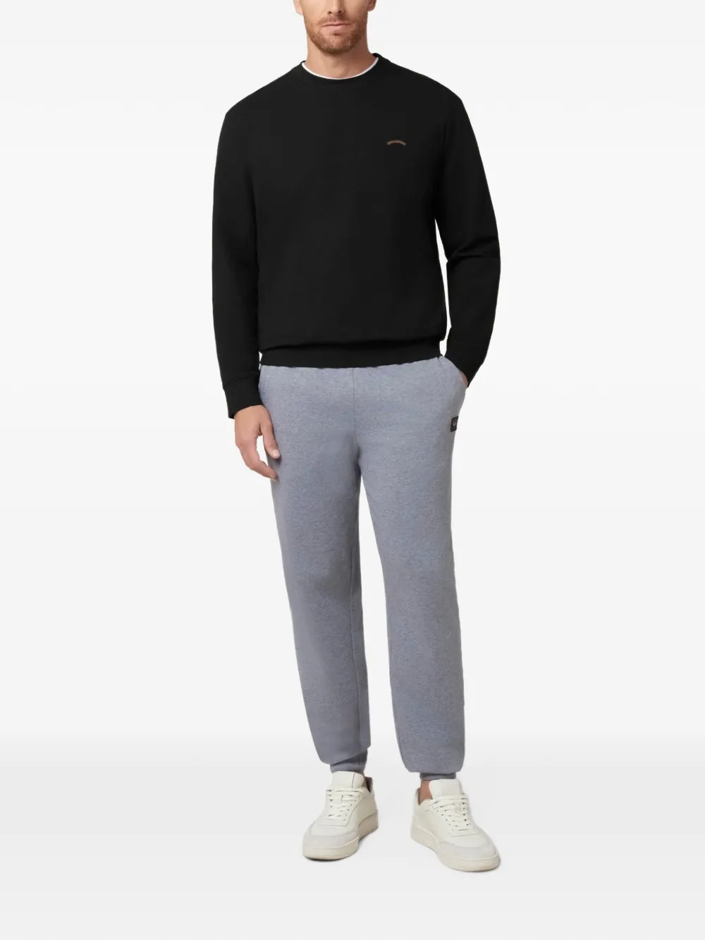 Paul & Shark crew-neck cotton sweatshirt Zwart