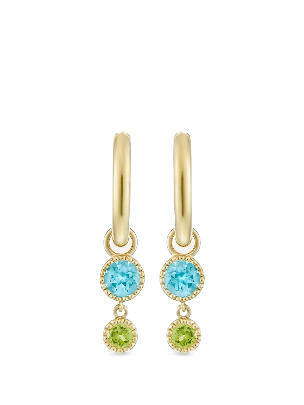 Dinny Hall duo drop hoop earrings - Oro