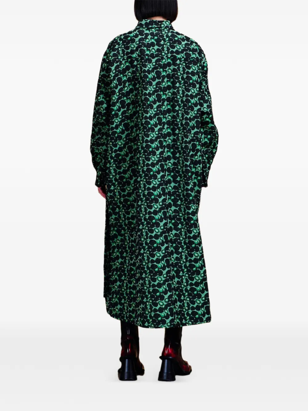 Henrik Vibskov Love You Dress abstract-print midi dress Groen