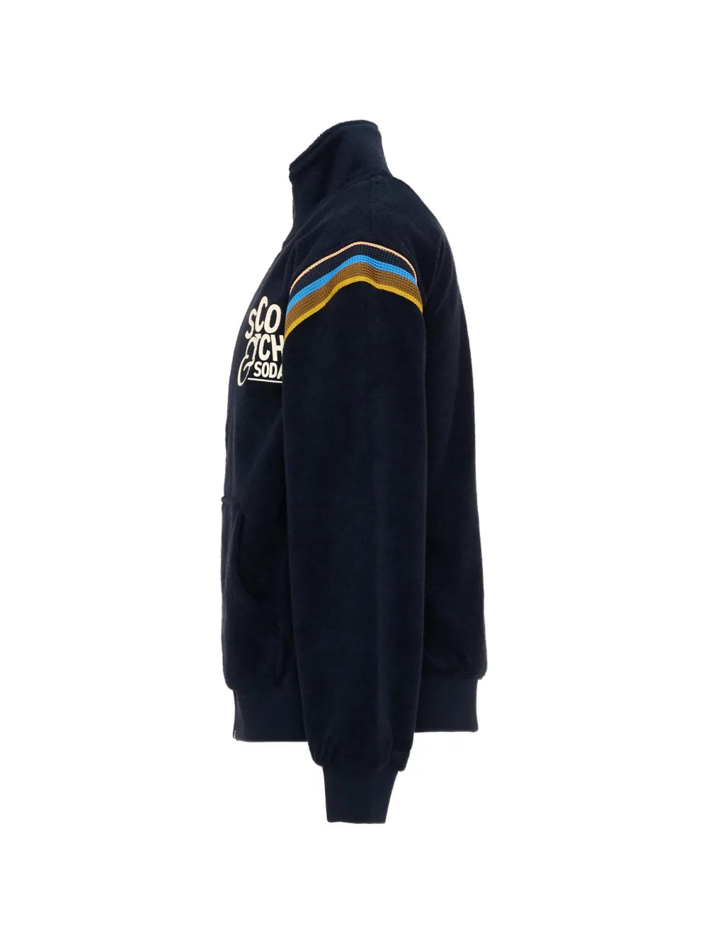 Scotch & Soda Kids logo-print zip-up sweatshirt Blauw