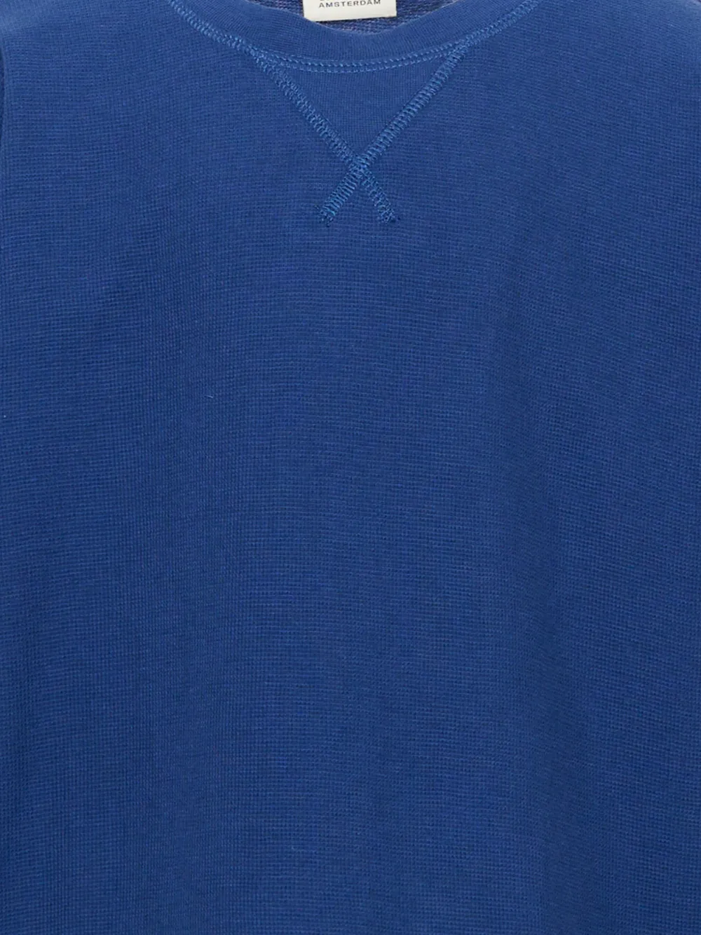 Scotch & Soda Kids waffle-knit long-sleeve T-shirt Blauw
