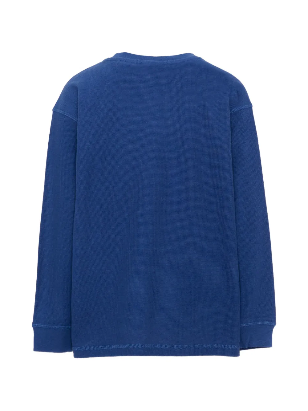 Scotch & Soda Kids waffle-knit long-sleeve T-shirt Blauw