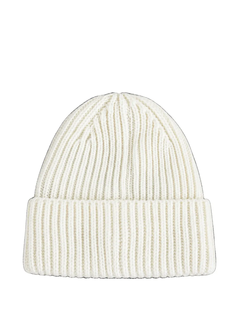 C.P. Company Kids Goggle-detail ribbed beanie hat Wit