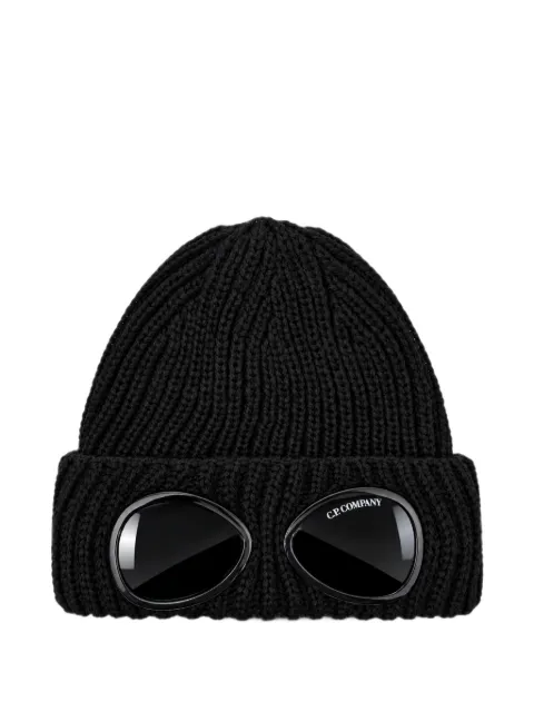 C.P. Company Kids Goggle rib-knit beanie hat