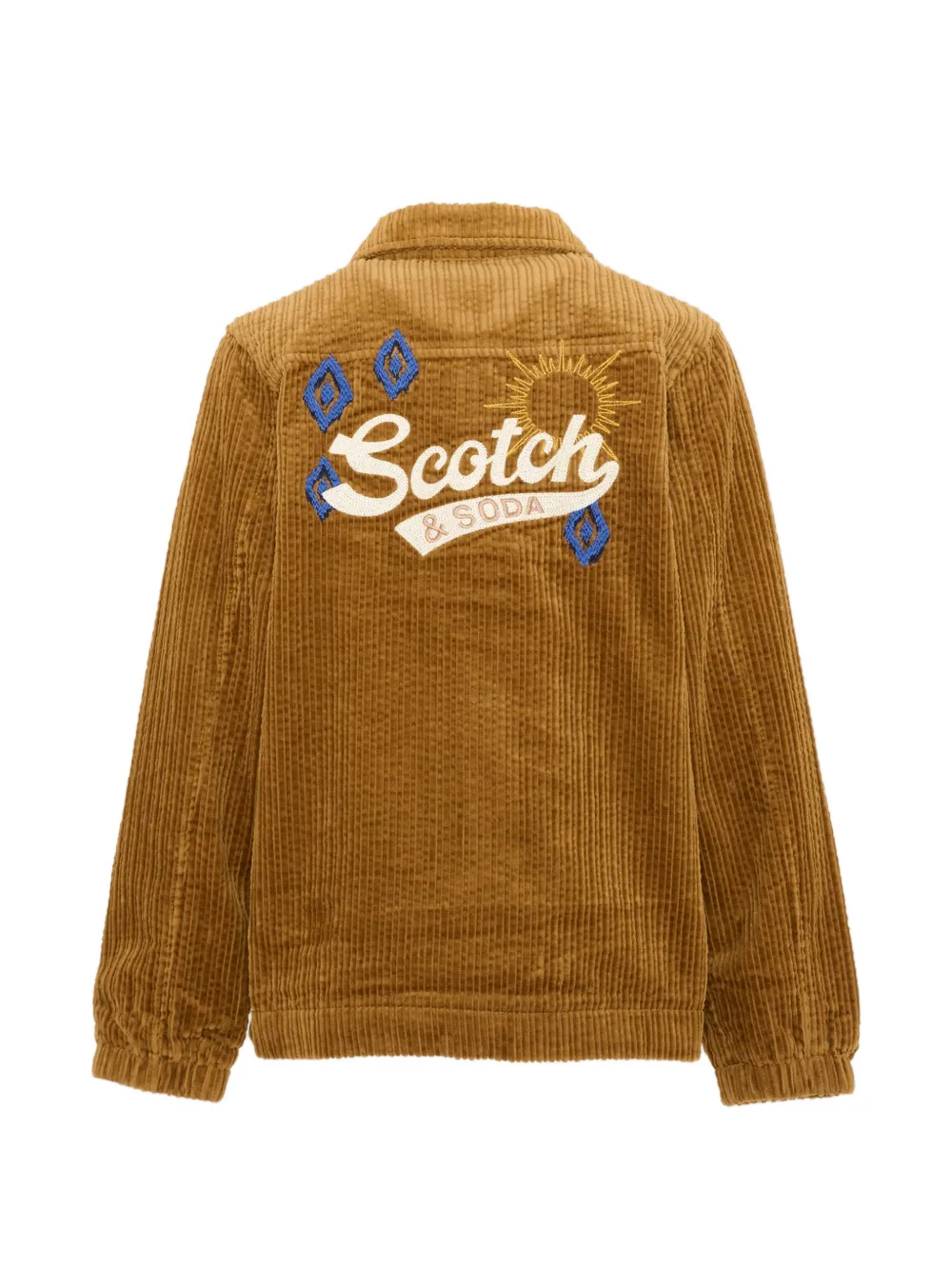 Scotch & Soda Kids embroidered corduroy jacket Bruin