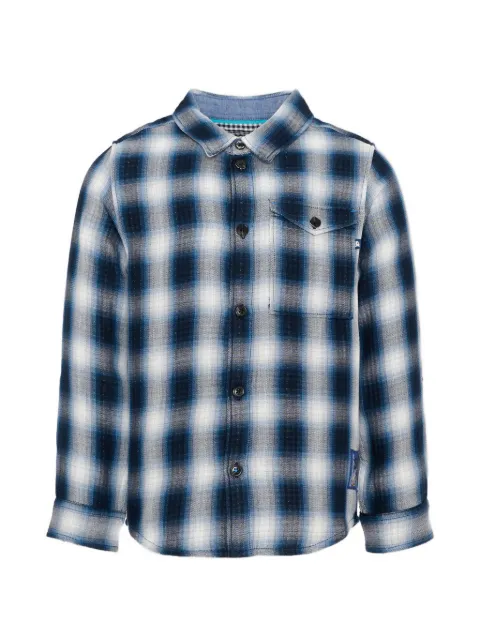 Scotch & Soda Kids camisa manga larga con cuadros estampados