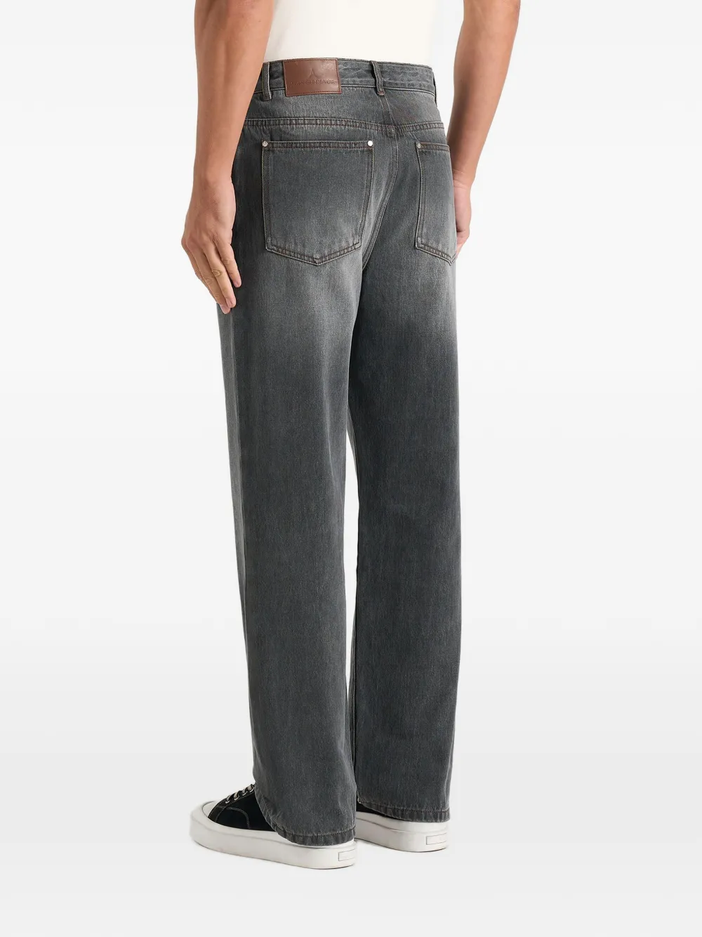 Manière De Voir DN002 ruimvallende jeans met verwassen effect Grijs