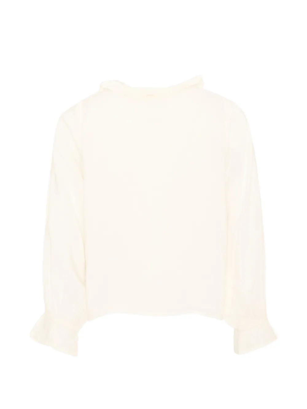 Scotch & Soda Kids ruffle-trimmed long-sleeve shirt Wit
