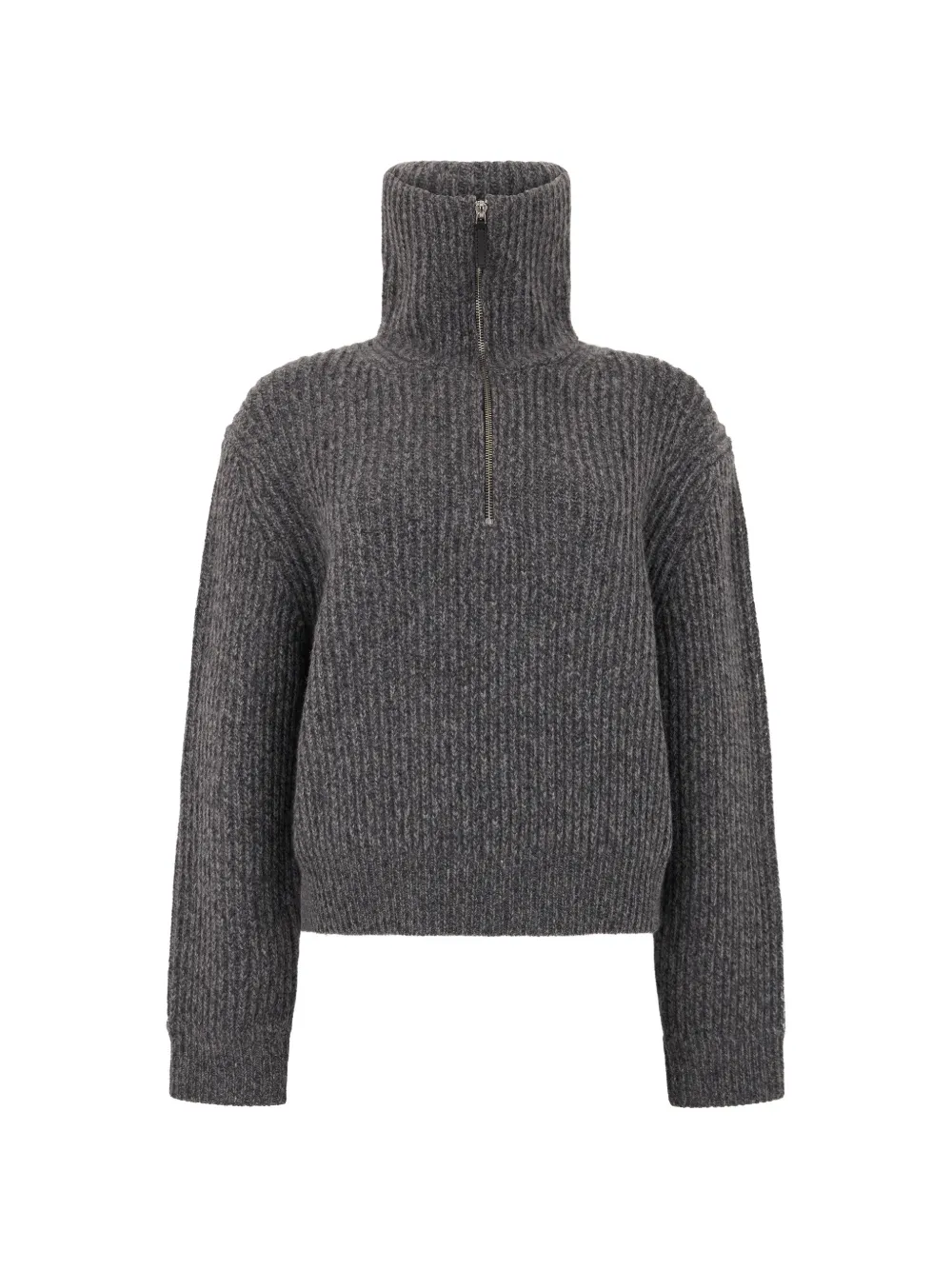 Vince ribbed-knit half-zip sweater - Grey