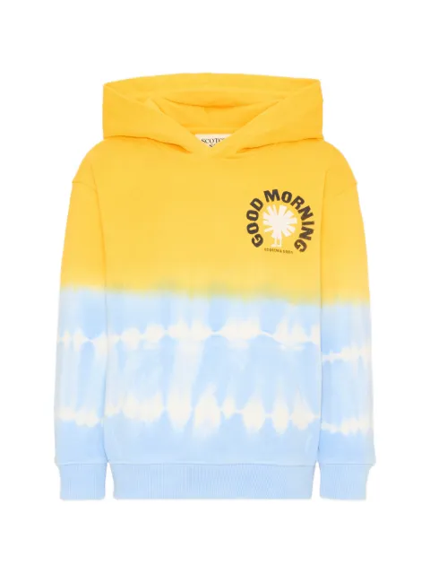 Scotch & Soda Kids tie-dye graphic-print hoodie