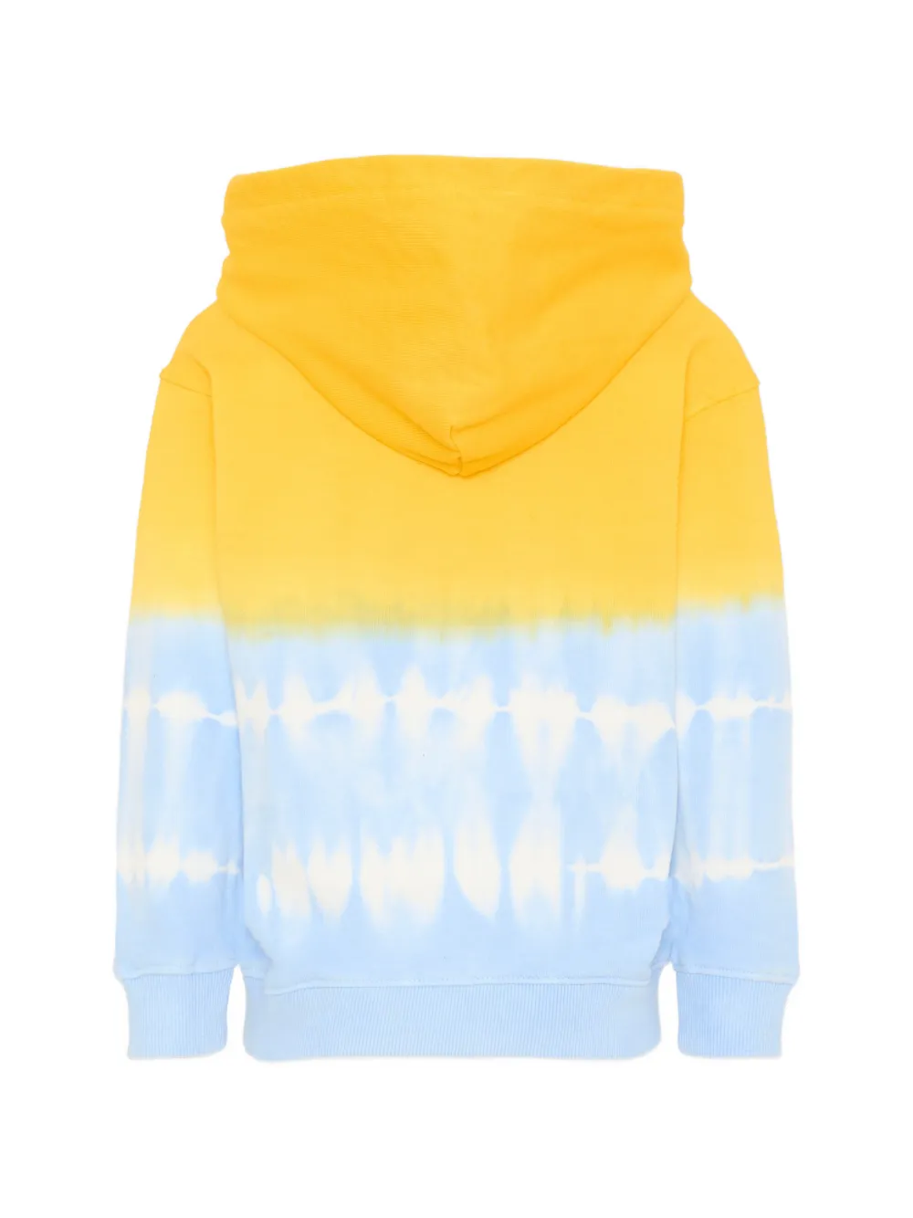 Scotch & Soda Kids tie-dye graphic-print hoodie Geel