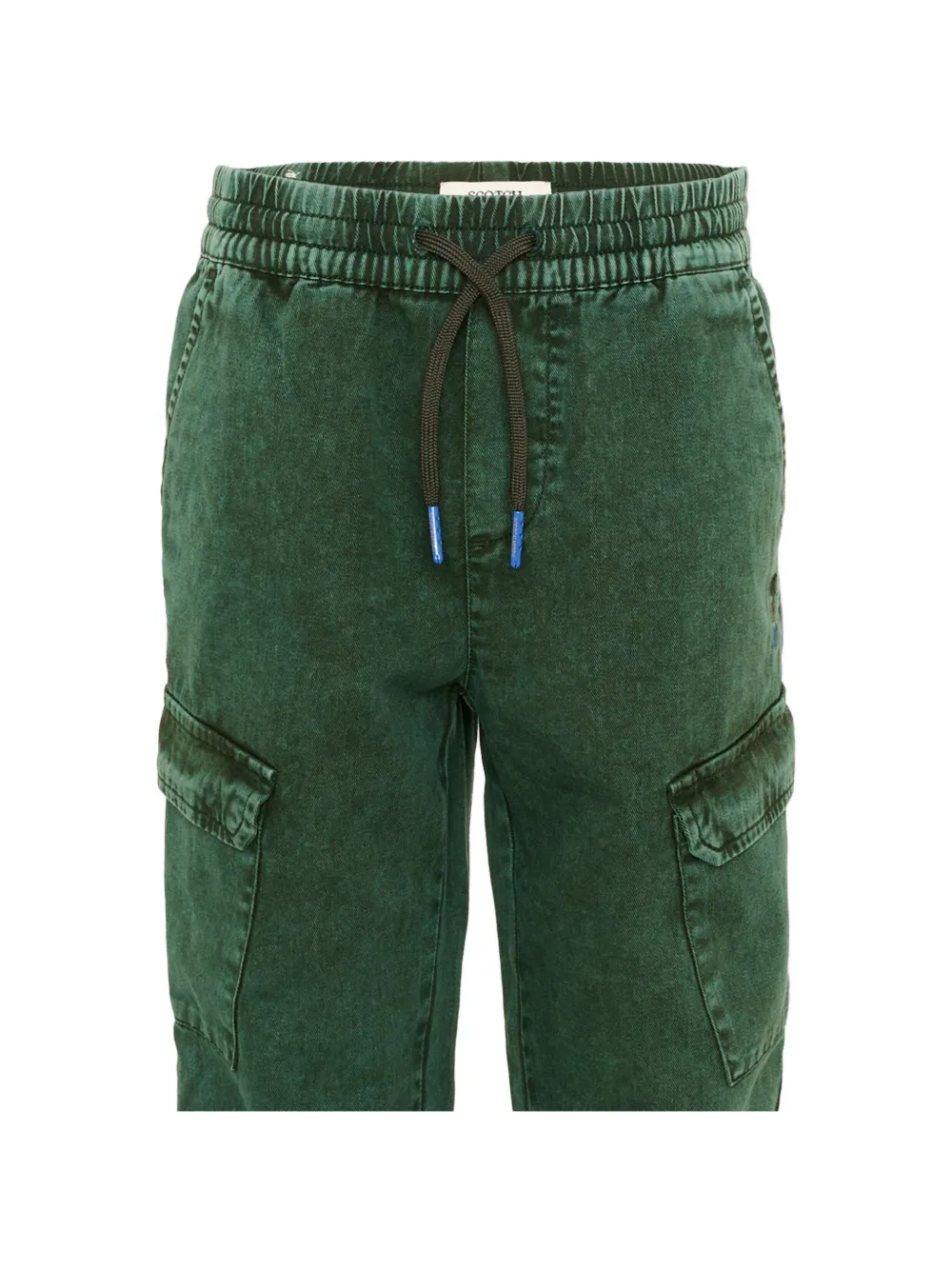 Scotch & Soda Kids drawstring cargo trousers Groen