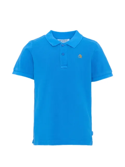 Scotch & Soda Kids logo-embroidered polo shirt