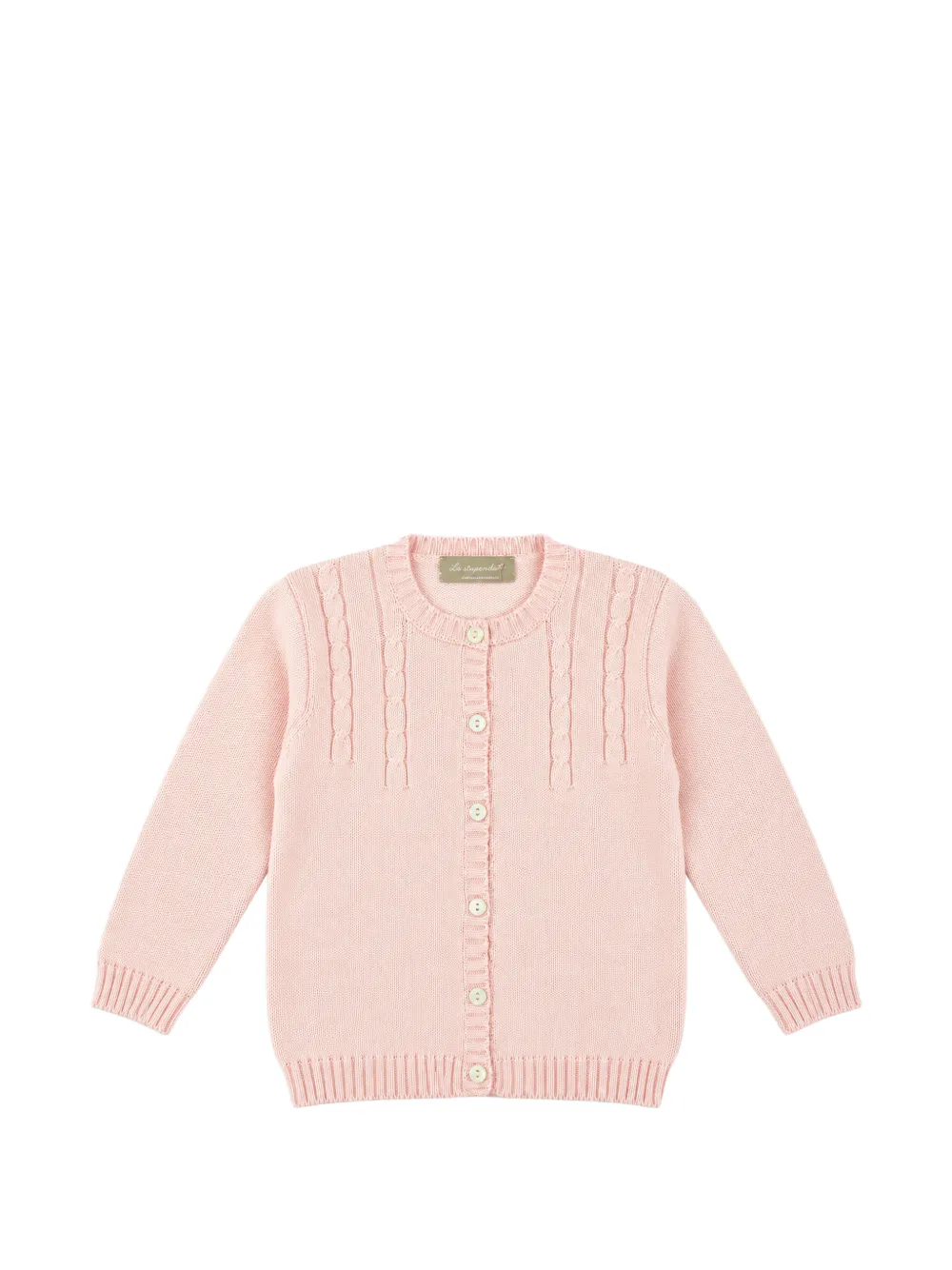 La Stupenderia cable-knit button-up cardigan - Rosa