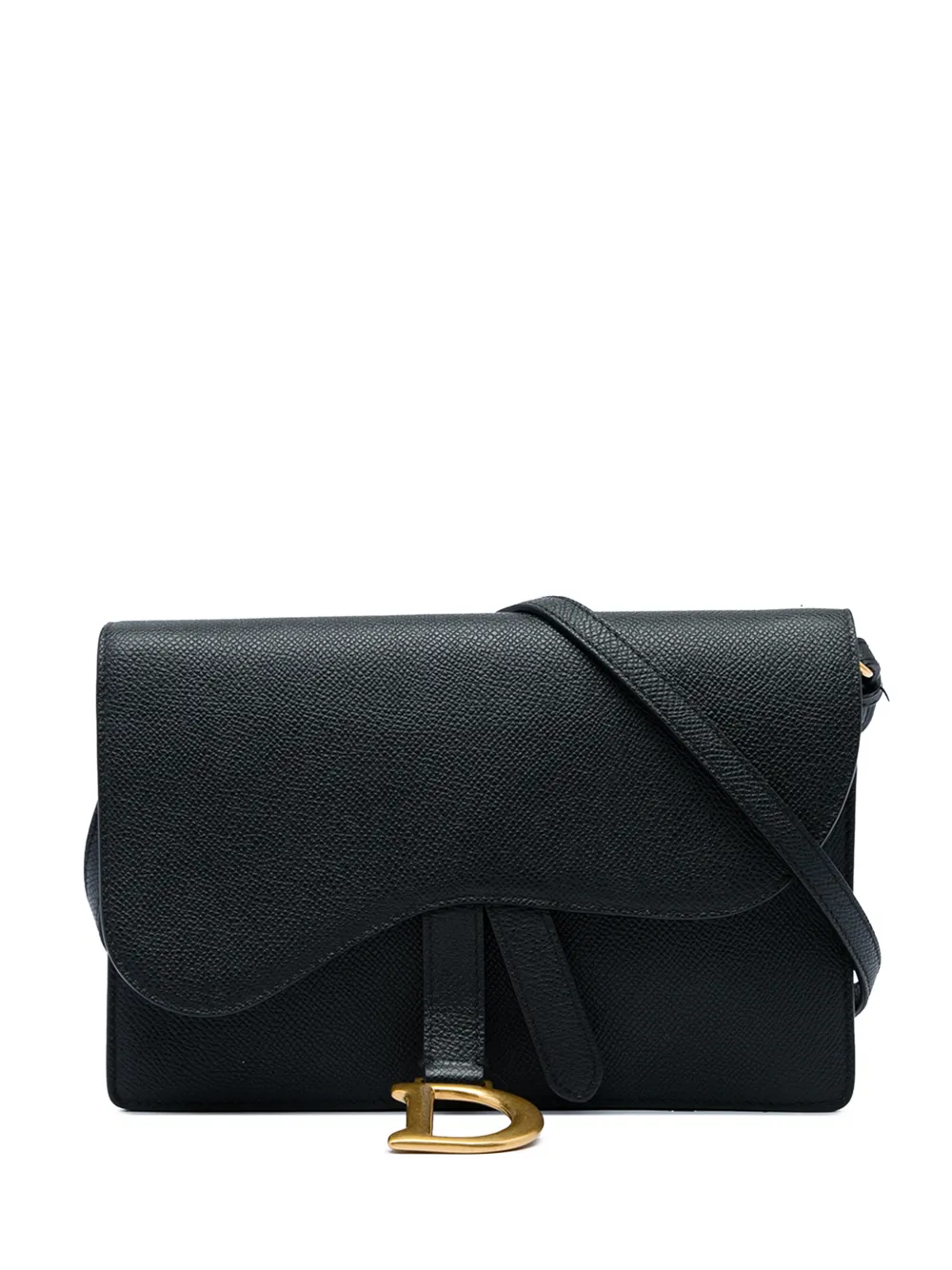 Christian Dior Pre-Owned 2020 Grained Calfskin Saddle Pouch crossbody bag - Schwarz