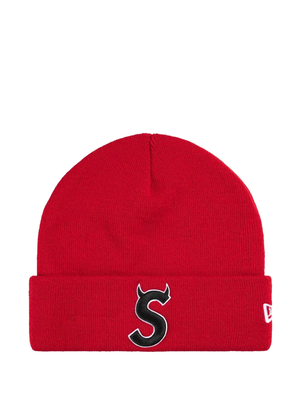 Supreme x New Era logo-embroidered beanie hat - Rosso