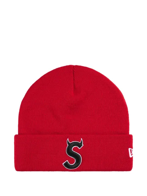Supreme x New Era logo-embroidered beanie hat