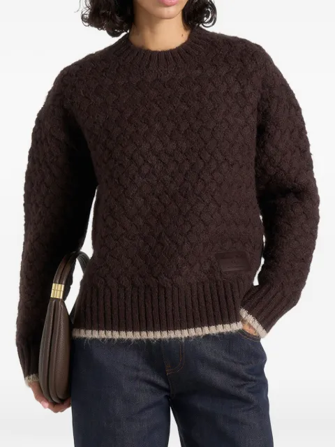 Manière De Voir Soren in brown waffle-knit jumper