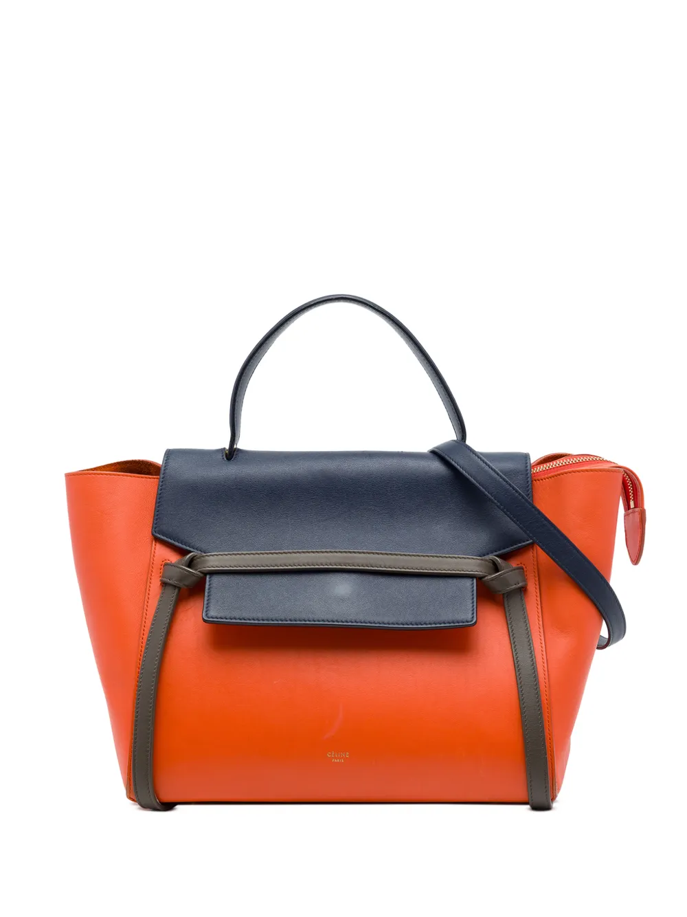 Celine Pre-Owned 2014 Mini Tricolor Leather Belt Bag satchel - Orange