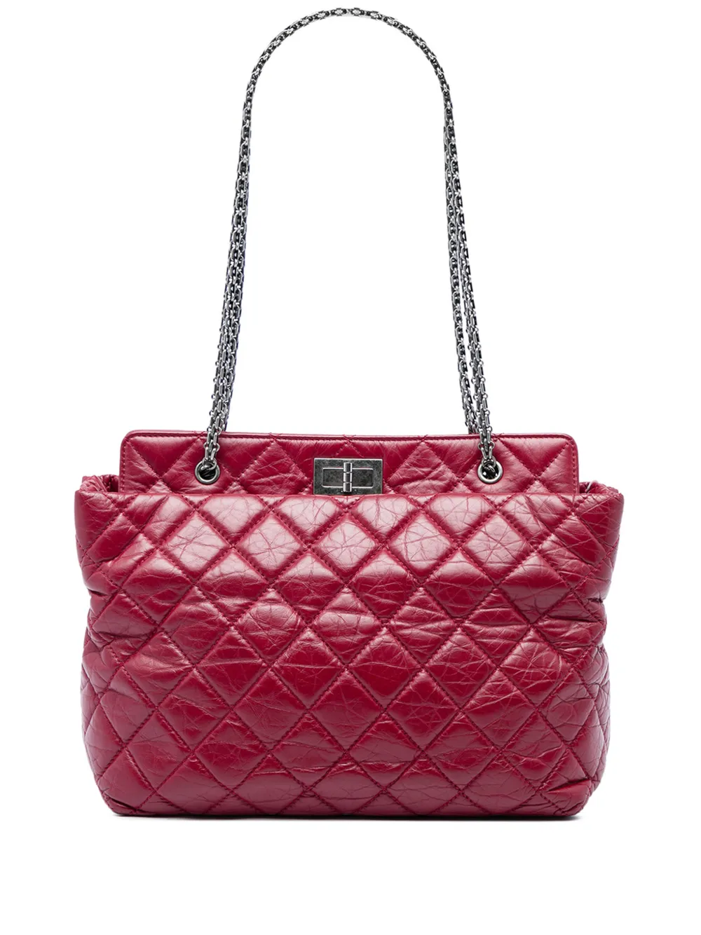 CHANEL Pre-Owned 2012 Quilted Aged Calfskin Reissue 2.55 tote bag - Rot