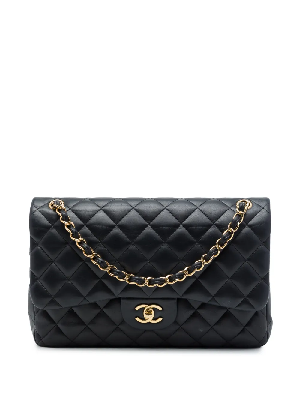 CHANEL Pre-Owned 2012-2013 Jumbo Classic Lambskin Double Flap shoulder bag - Schwarz