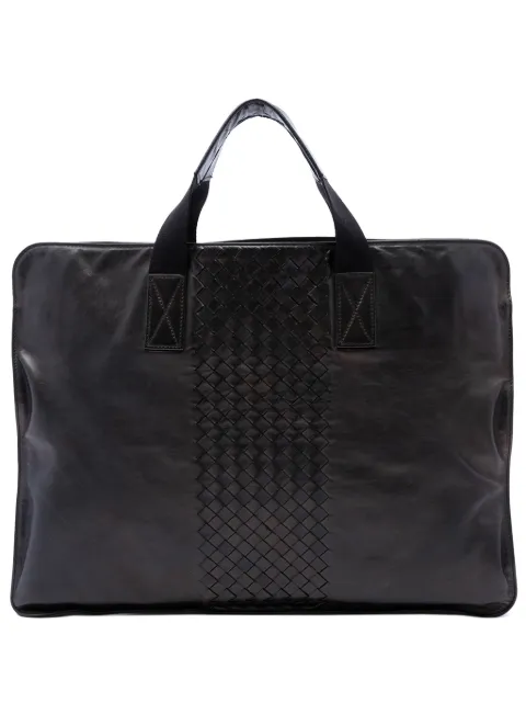 Bottega Veneta Pre-Owned 2012-2026 Intrecciato Trimmed Leather Soft Briefcase business bag