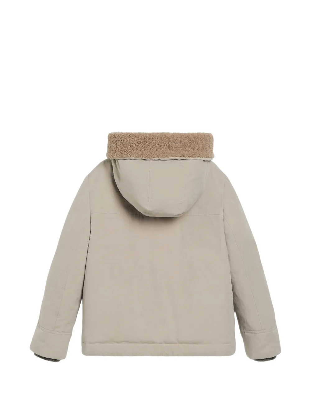 Brunello Cucinelli Kids Jack met lammy afwerking Beige