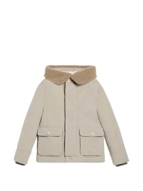 Brunello Cucinelli Kids shearling-trim padded jacket