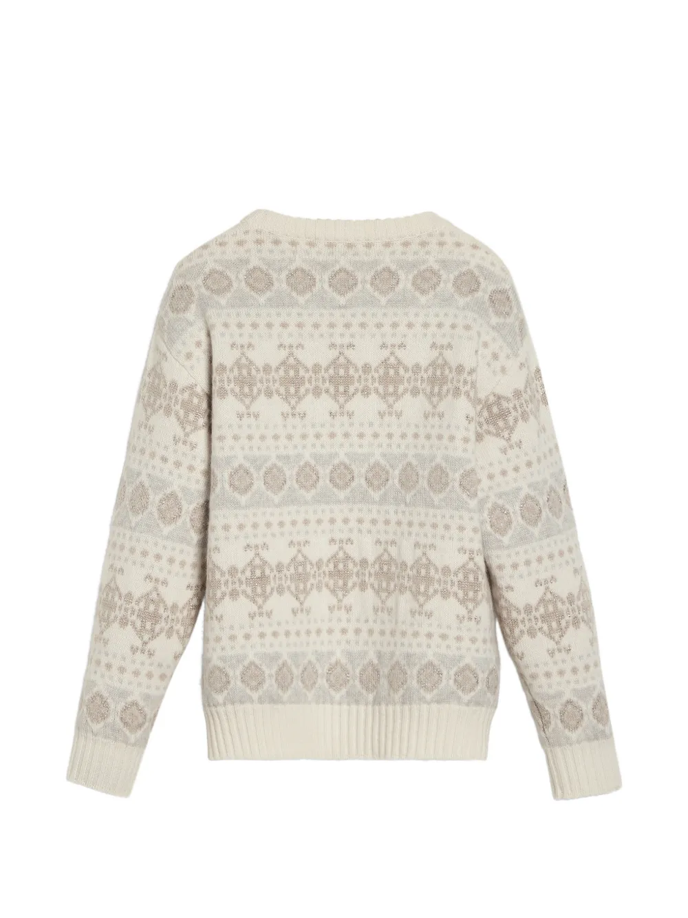 Brunello Cucinelli Kids jacquard-knit sweater Beige