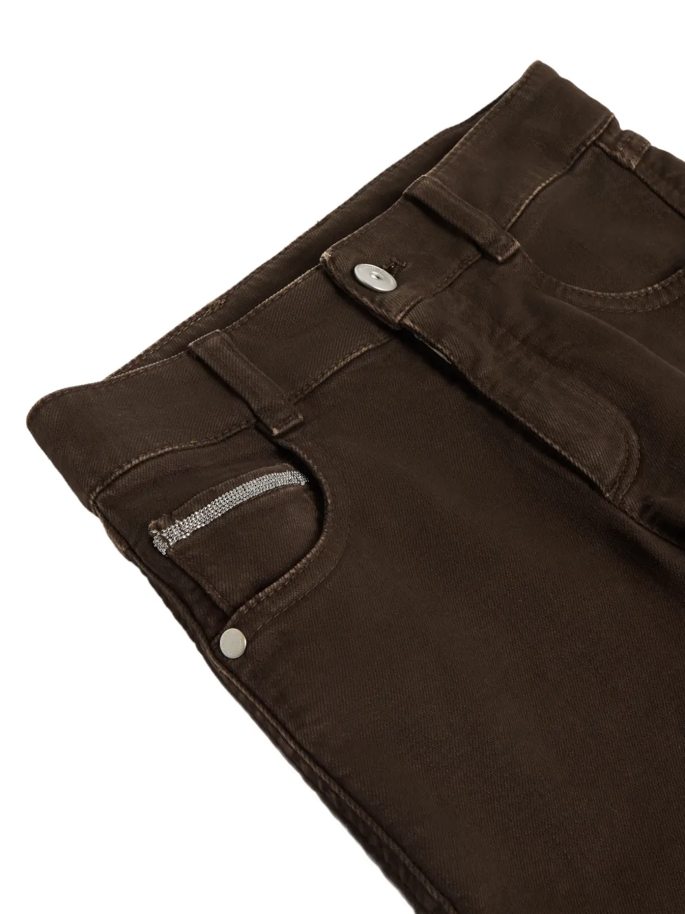 Brunello Cucinelli Kids Monili-embellished jeans Bruin