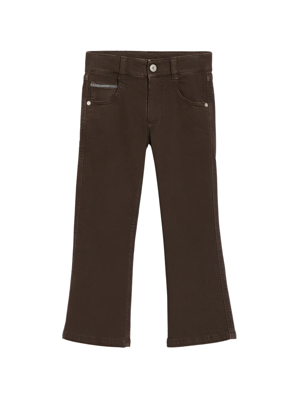 Brunello Cucinelli Kids Monili-embellished jeans - Braun