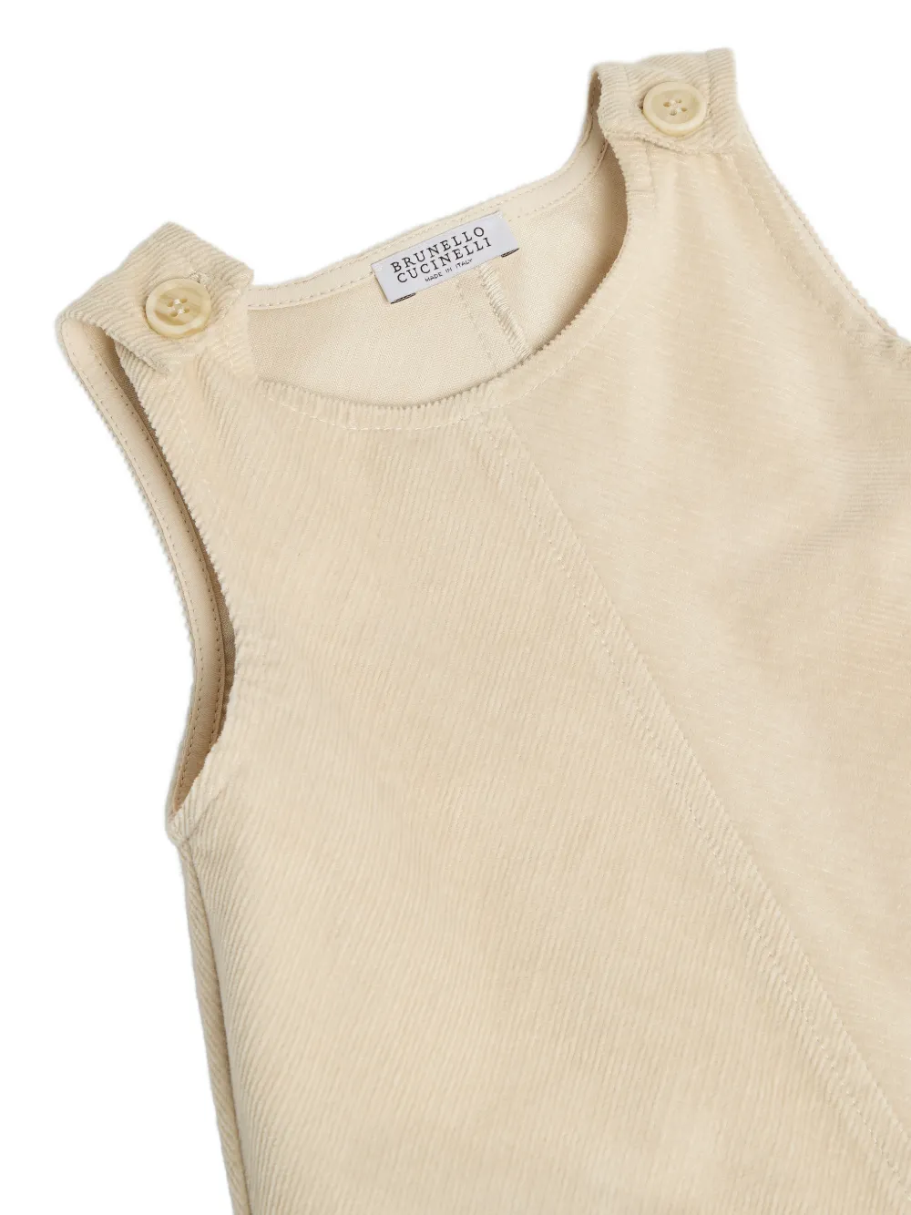 Brunello Cucinelli Kids Bernie corduroy mini dress Beige