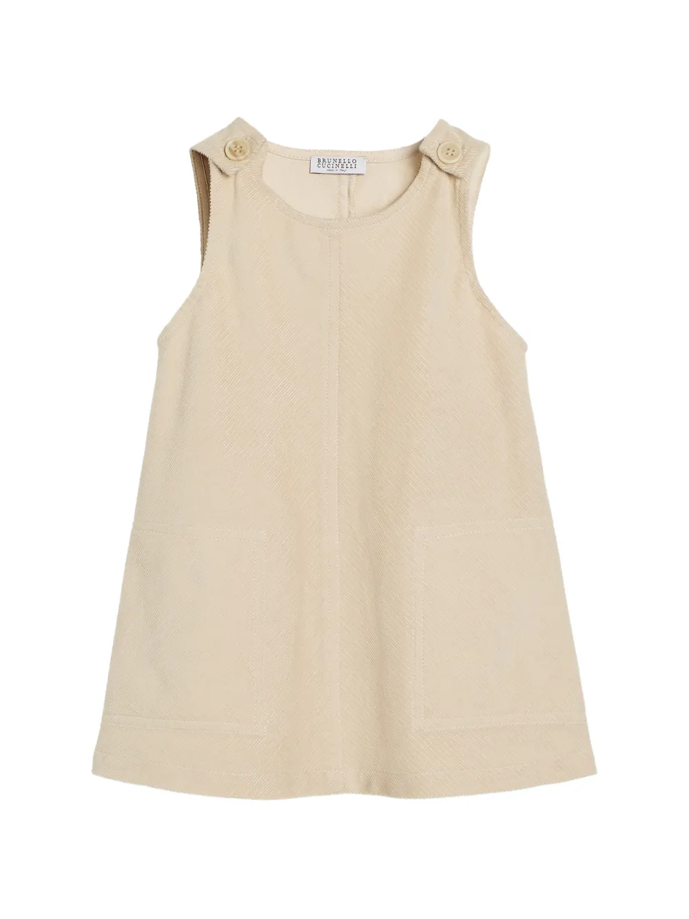 Brunello Cucinelli Kids Bernie corduroy mini dress - Nude