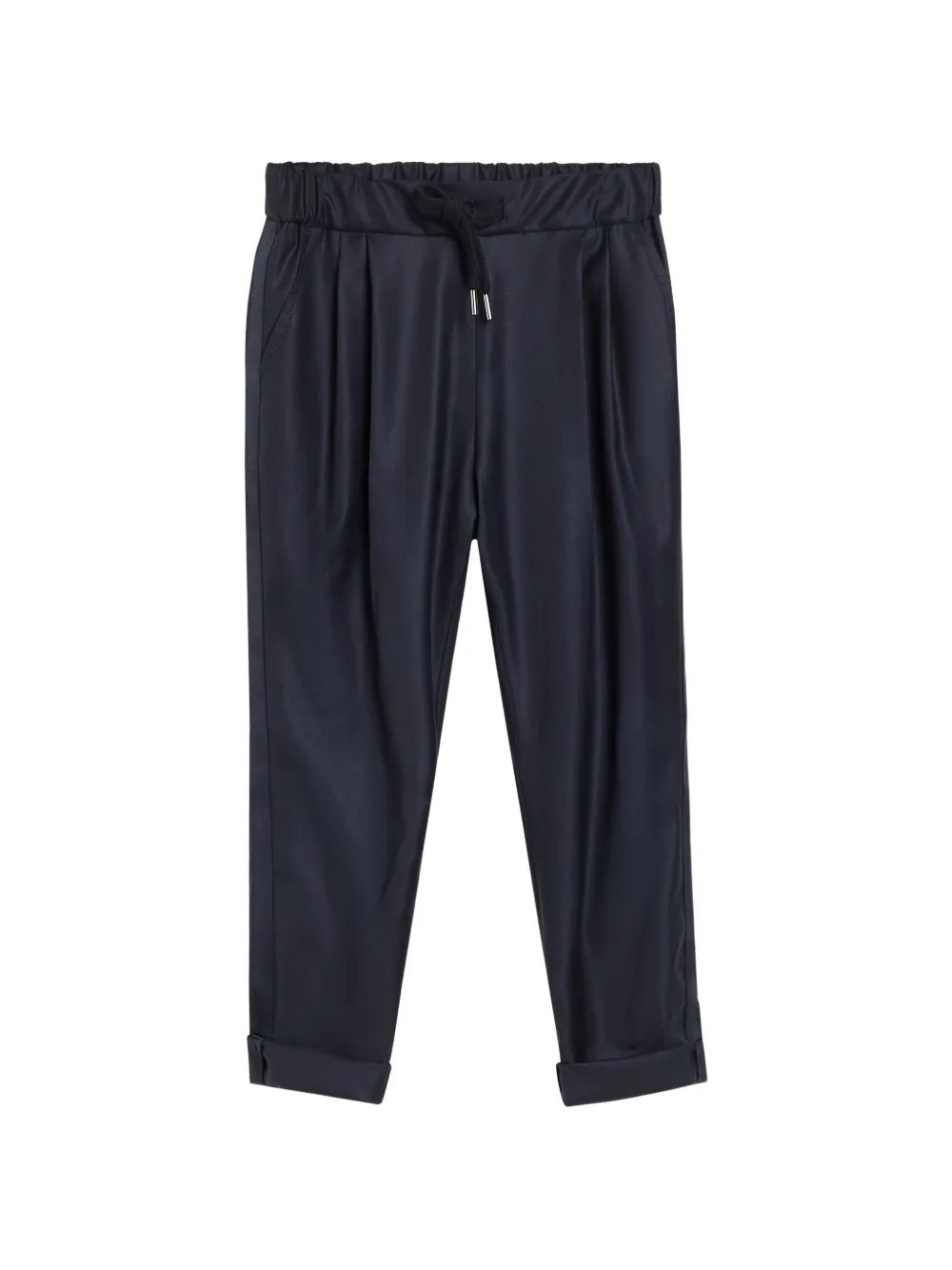 Brunello Cucinelli Kids Geplooide smoking pantalon Blauw