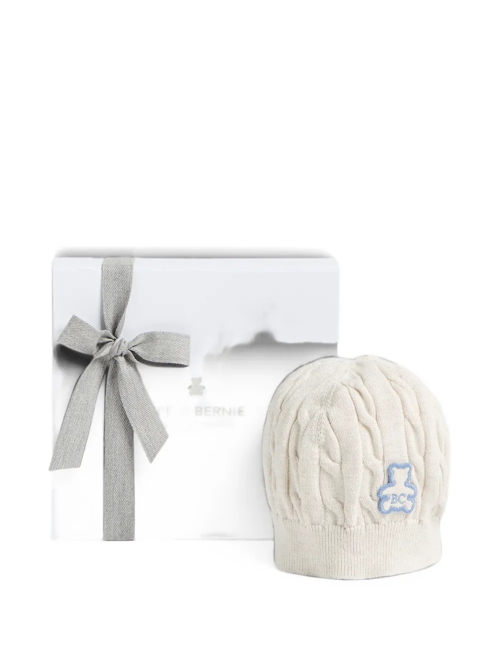 Brunello Cucinelli Kids Bernie cable-knit beanie hat Wit