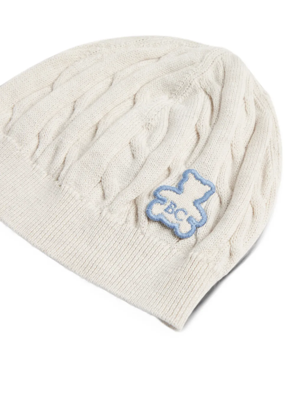 Brunello Cucinelli Kids Bernie cable-knit beanie hat Wit