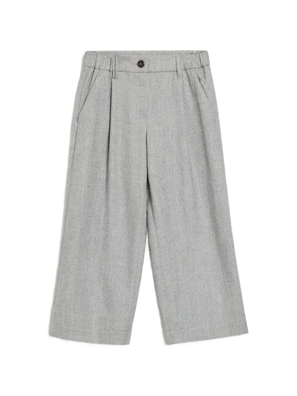 Brunello Cucinelli Kids Monili broek verfraaid met chevron-streep Grijs