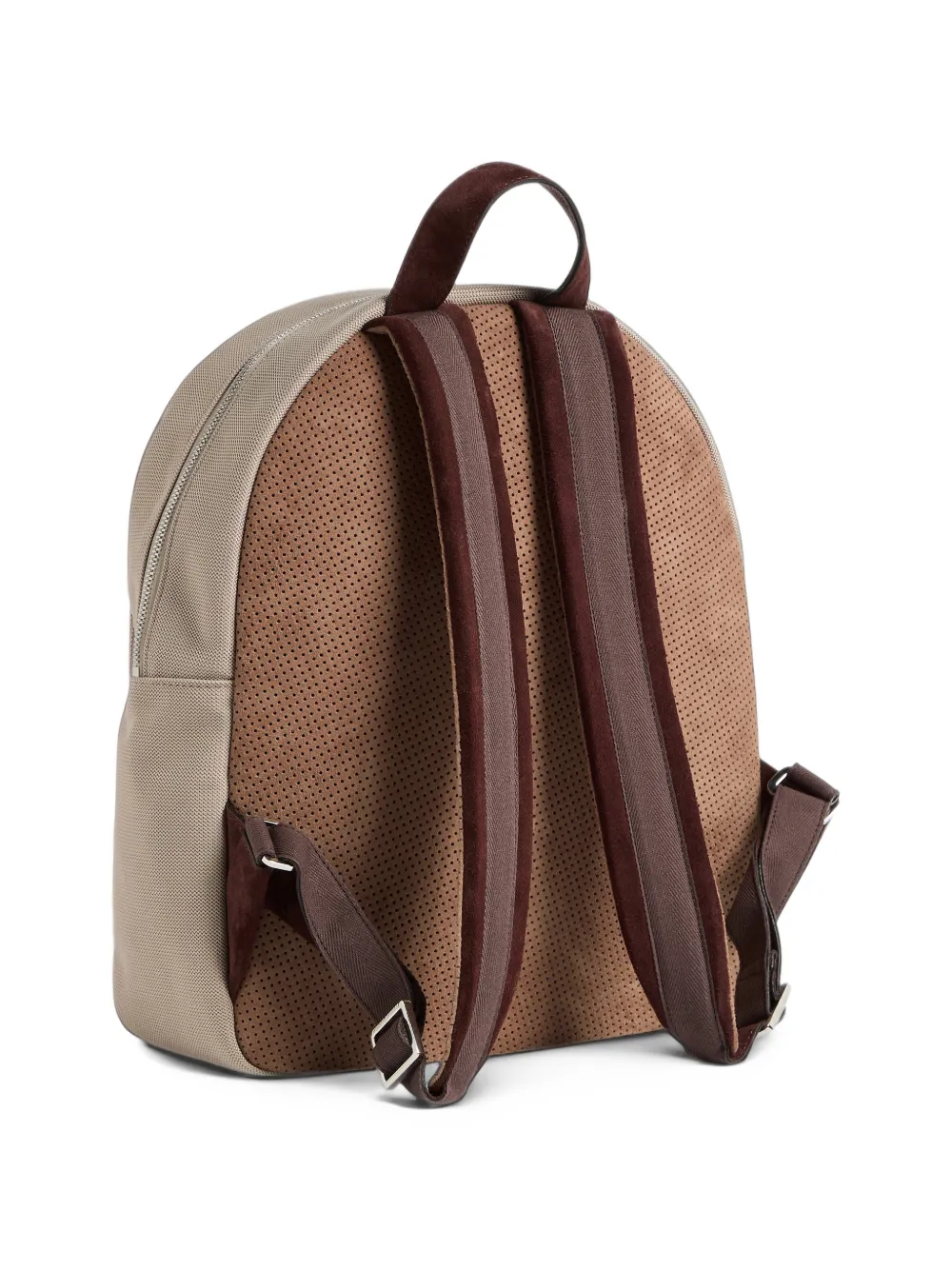 Brunello Cucinelli Kids suede-panel backpack Beige