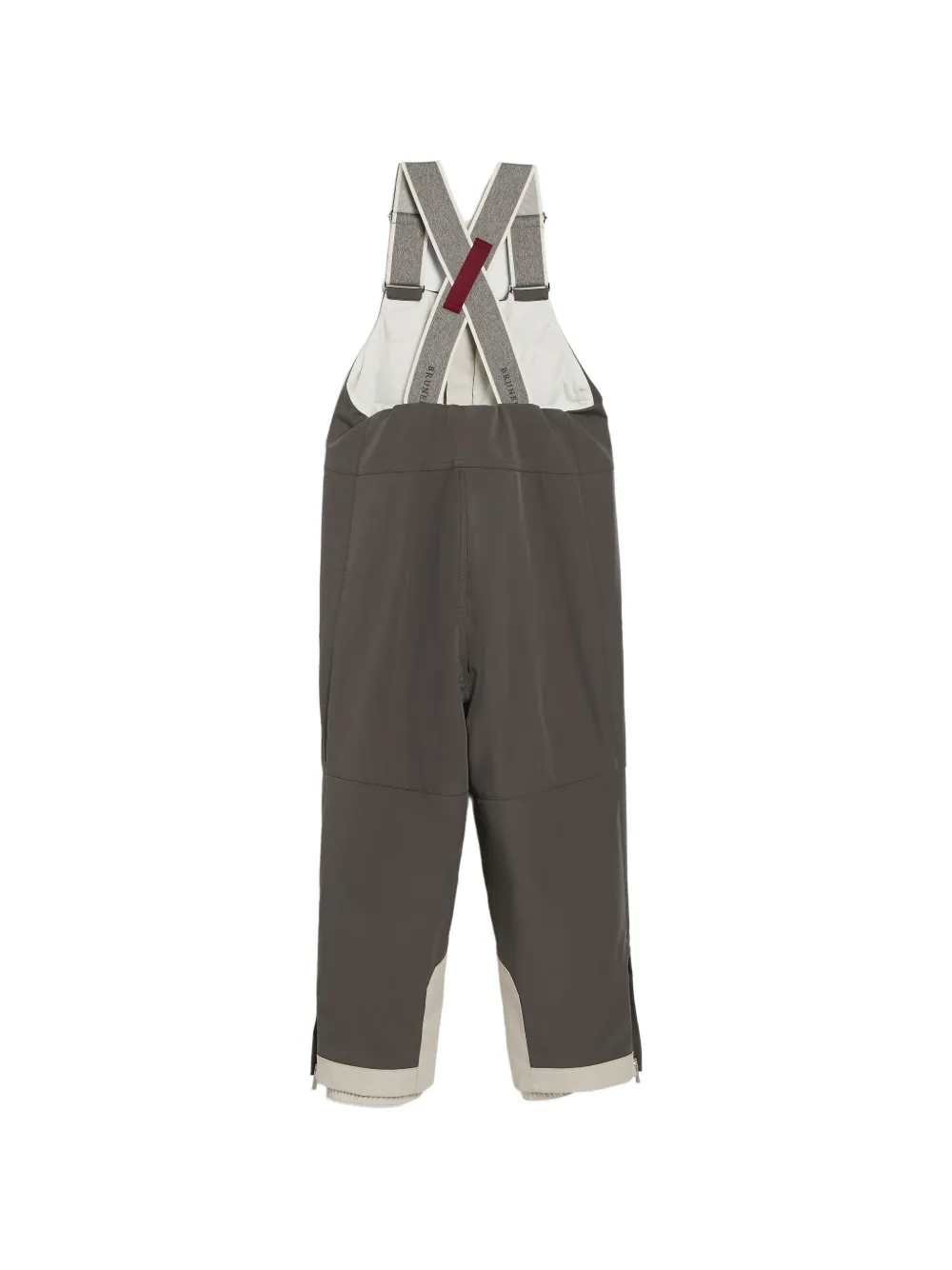 Brunello Cucinelli Kids Tuinbroek met logoprint Grijs