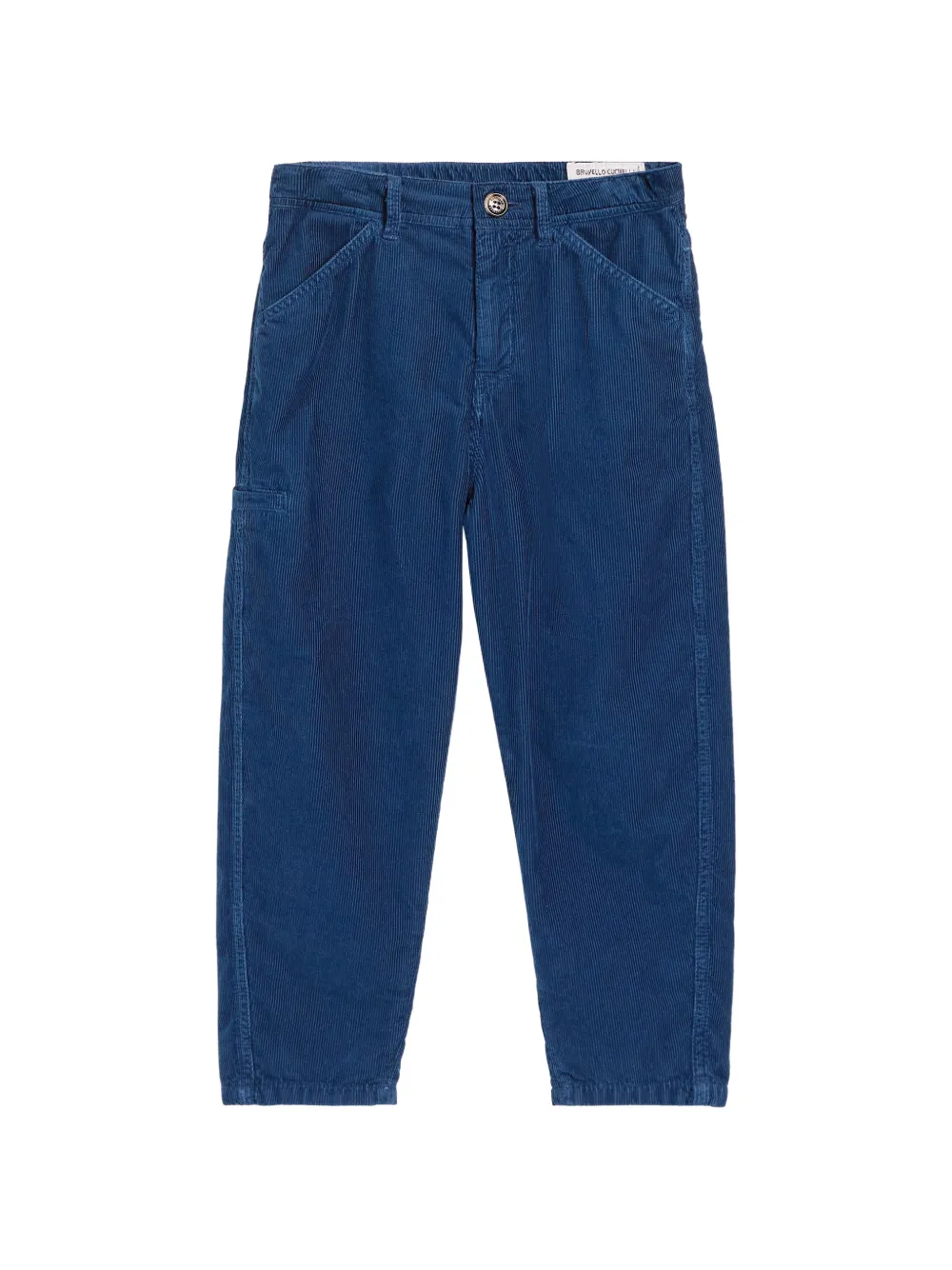 Brunello Cucinelli Kids Pantaloni a coste - Blu