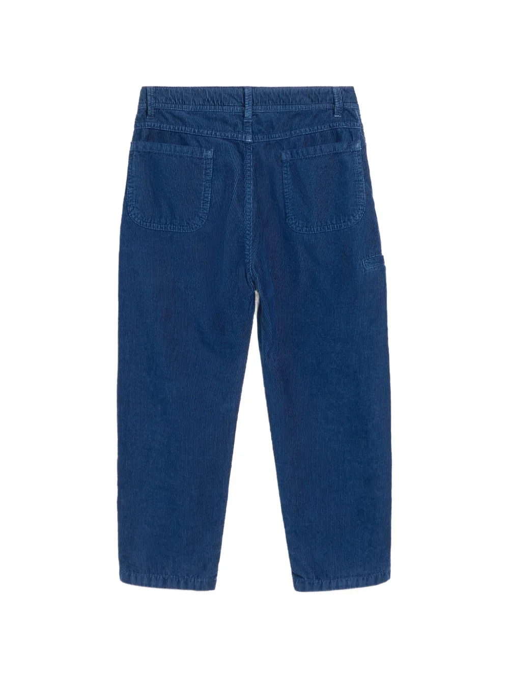 Brunello Cucinelli Kids Ribfluwelen ergonomische broek Blauw