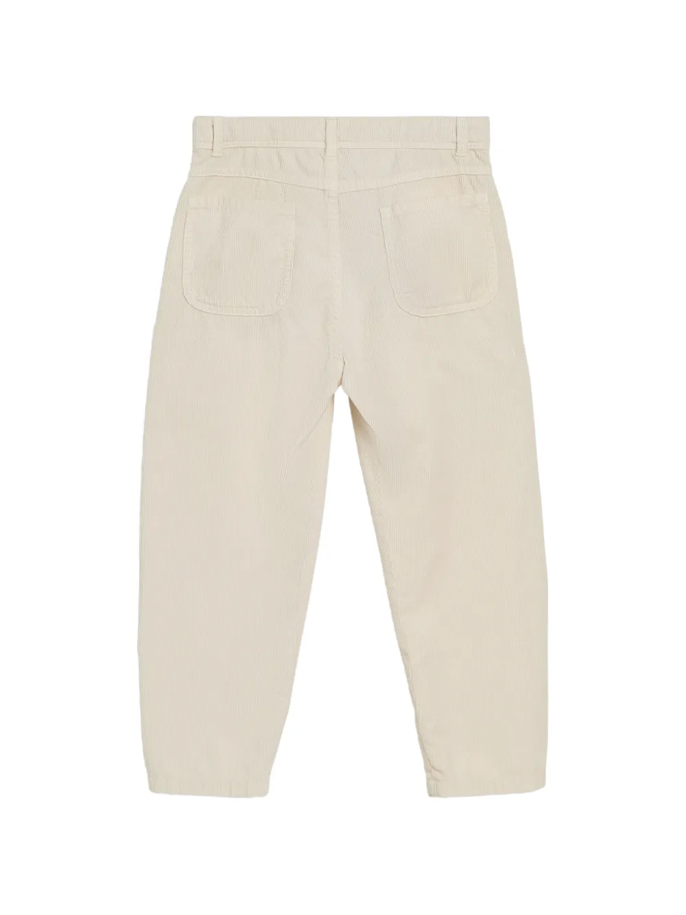 Brunello Cucinelli Kids Ribfluwelen broek met geverfd effect Beige