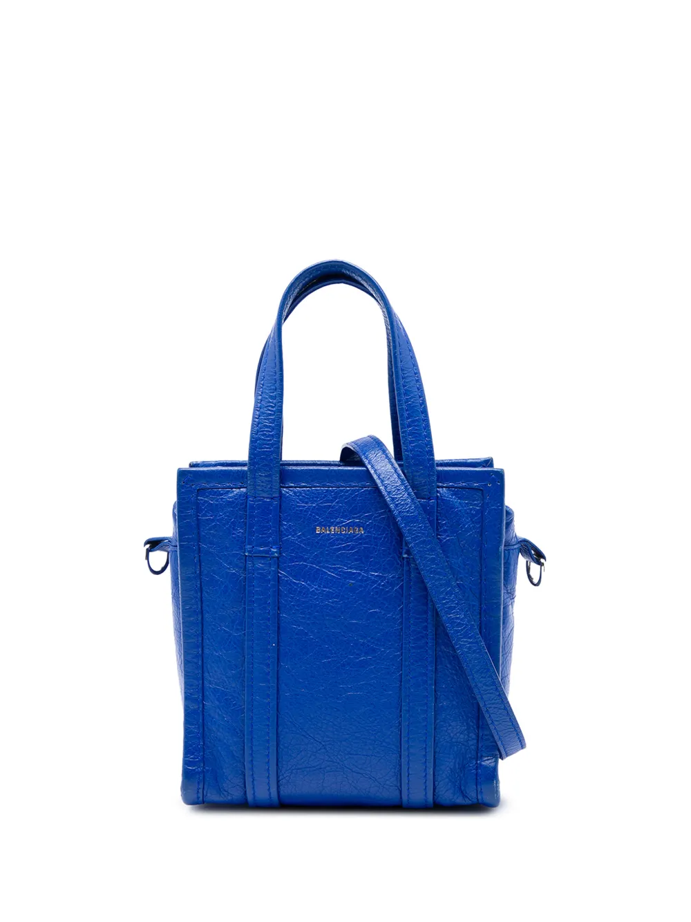 Balenciaga Pre-Owned 2019 Lambskin Bazar Shopper XXS satchel - Blau